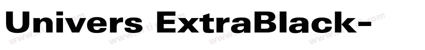 Univers ExtraBlack字体转换